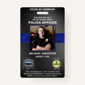 法執行写真パーソナライズされた警察IDカード バッジ (正面)
