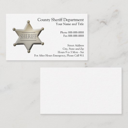 法執行名刺 名刺 (正面/裏面)