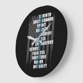 法執行国旗警察の感謝 ラージ壁時計 (傾斜)