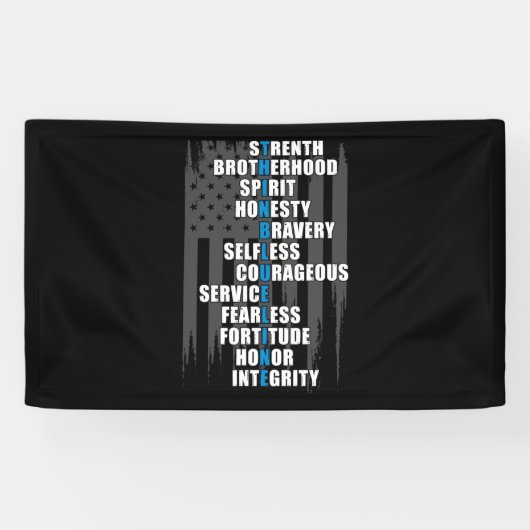 法執行国旗警察の感謝 横断幕 (横)