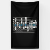 法執行国旗警察の感謝 横断幕 (縦)