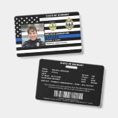 法執行官写真ロゴ警察ID バッジ (正面＆裏面)