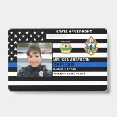 法執行役員写真ロゴ警察ID バッジ (正面)