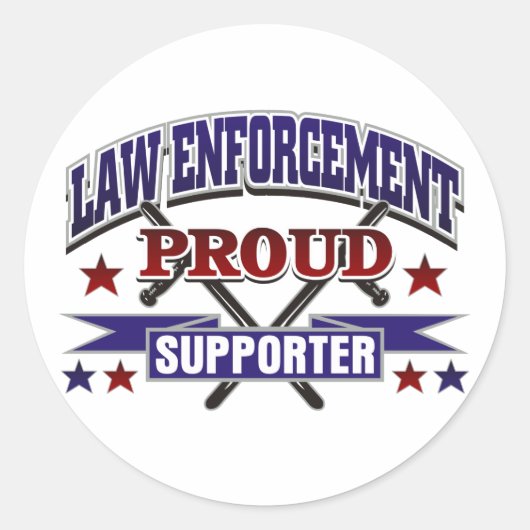 法執行支援誇りを持った者 ラウンドシール (正面)