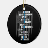 法執行旗の警察感謝 セラミックオーナメント (左)