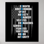 法執行旗の警察感謝 ポスター (正面)