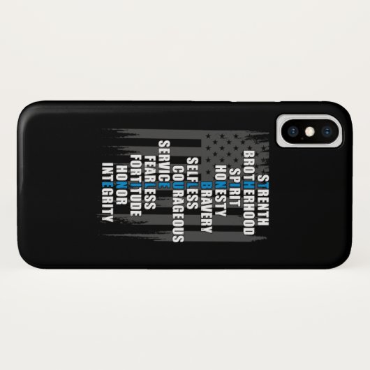 法執行旗の警察感謝 Case-Mate iPhoneケース (裏面(横))