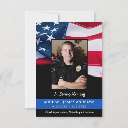 法執行旗警察追悼式 サンキューカード (正面)