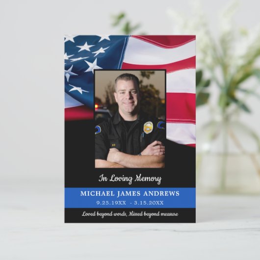 法執行旗警察追悼式 サンキューカード (スタンド正面)