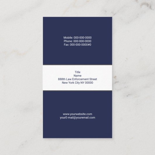 法執行機関 名刺 (裏面)