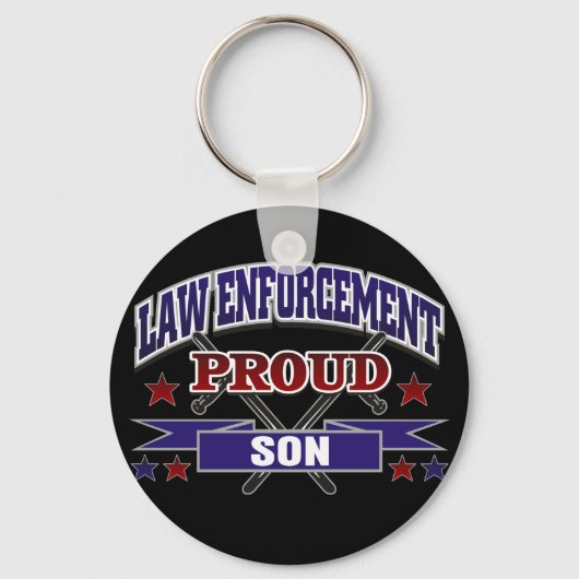 法執行誇りを持った息子 キーホルダー (正面)