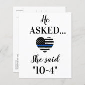 法執行警察の結婚式の日付を保存 (正面/裏面)