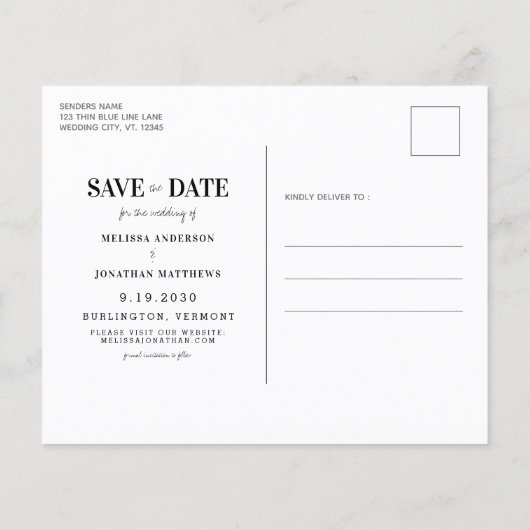 法執行警察の結婚式の日付を保存 (裏面)