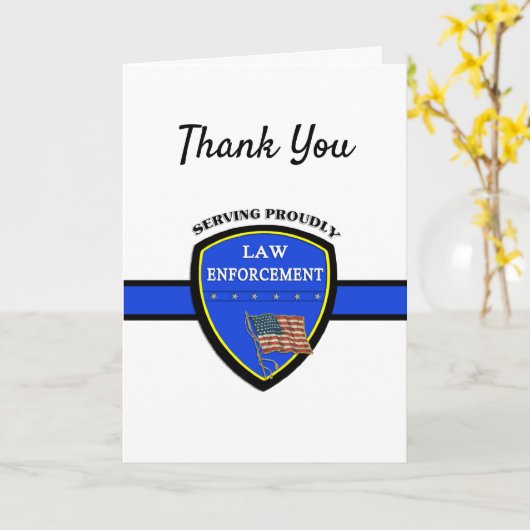 法執行警察カード カード (黄色い花)