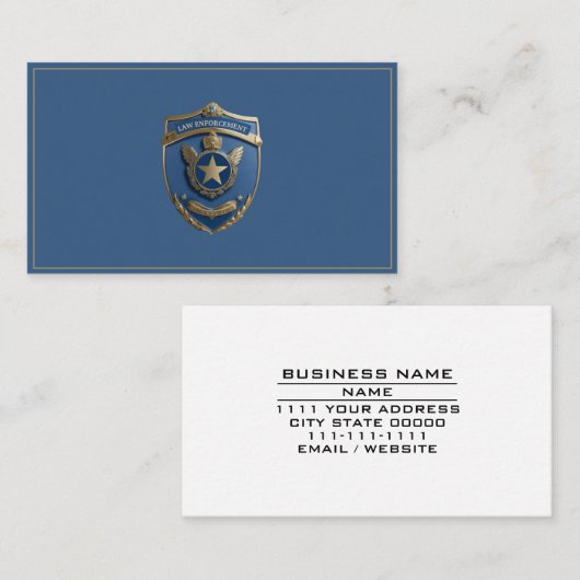 法執行警察副保安官 名刺 (正面/裏面)