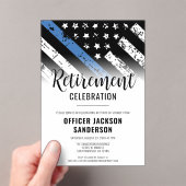 法執行警察署退職パーティー アクリル招待状 (インサイチュ (ポータブル))