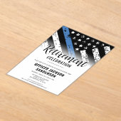 法執行警察署退職パーティー アクリル招待状 (レイダウン)