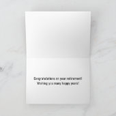 法執行警察署退職パーティー カード (内部)