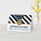 法執行警察署退職パーティー カード (黄色い花)