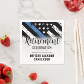 法執行警察署退職パーティー スタンダードカクテルナプキン (インサイチュ)