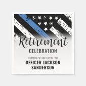 法執行警察署退職パーティー スタンダードカクテルナプキン (正面)