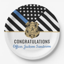 法執行警察署退職パーティー ペーパープレート