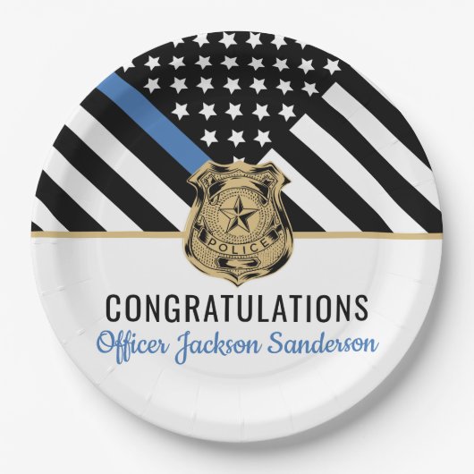 法執行警察署退職パーティー ペーパープレート (正面)