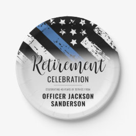 法執行警察署退職パーティー ペーパープレート