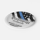 法執行警察署退職パーティー ペーパープレート (アングル)