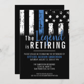 法執行警察署退職パーティー 招待状 (正面/裏面)