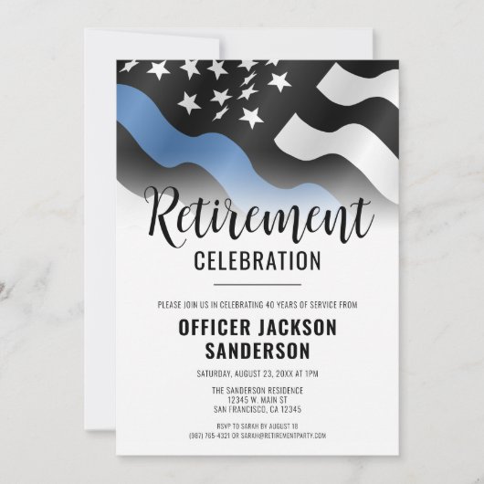 法執行警察署退職パーティー 招待状 (正面)