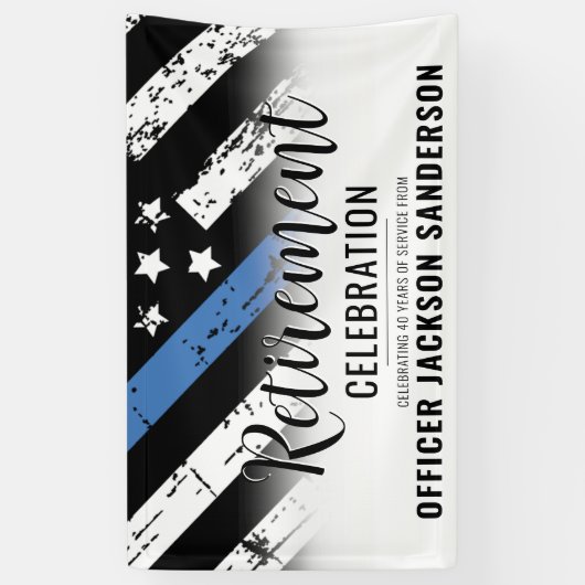 法執行警察署退職パーティー 横断幕 (縦)