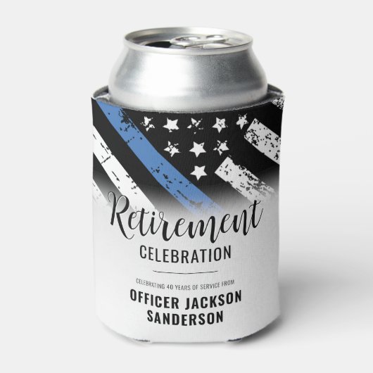 法執行警察署退職パーティー 缶クーラー (缶正面)