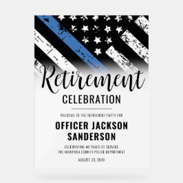 法執行警察退職パーティー歓迎 アクリルサイン