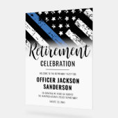 法執行警察退職パーティー歓迎 アクリルサイン (傾斜)