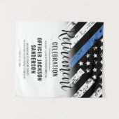 法執行警察退職パーティー歓迎 タペストリー (正面(横))