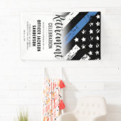 法執行警察退職パーティー歓迎 横断幕 (インサイチュ)