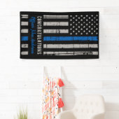 法執行退職警察シンブルーラインB 横断幕 (インサイチュ)