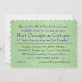 法外マルディグラスパーティーパーソナライズされた- 招待状 (裏面)