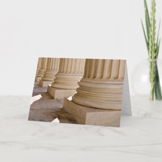 法学位の柱に対するお祝い カード (正面)