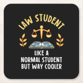 法学生の道クール スクエアペーパーコースター (正面)