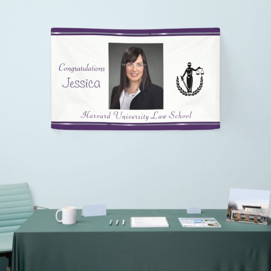 法学部はかりで測卒業 横断幕 (トレードショー)