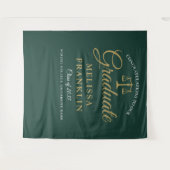 法学部グリーンゴールド卒業写真バックドロップ タペストリー (正面(横))