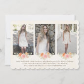 法学部卒業のお知らせ フラワーデザイン 案内状 (裏面)