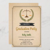 法学部卒業パーティー招待状 招待状 (正面/裏面)