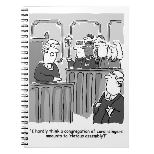 法廷でのキャロル歌手 – 法律 ノートブック (正面)