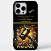 法廷の秩序を保つ裁判官のレベル Case-Mate iPhoneケース (裏面)