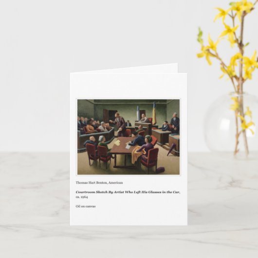 法廷スケッチアーティスト誕生日カード カード (黄色い花)