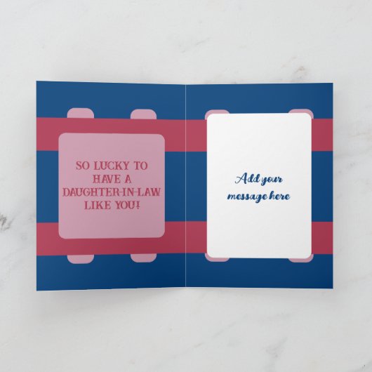 法廷写真名ブルーピンクの素晴らしい娘 カード (内部)