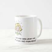 法廷記者がコーヒーおよび茶を攻撃する時おもしろい コーヒーマグカップ (正面右)